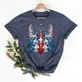 thumbnail image 2 of PXLKNZH Fun 4th of July Tops Women Independence Day Plus Size Short Sleeve Graphic Tees 2025 Summer V Neck Patriotic T-Shirts,Dark Blue,M, 2 of 8