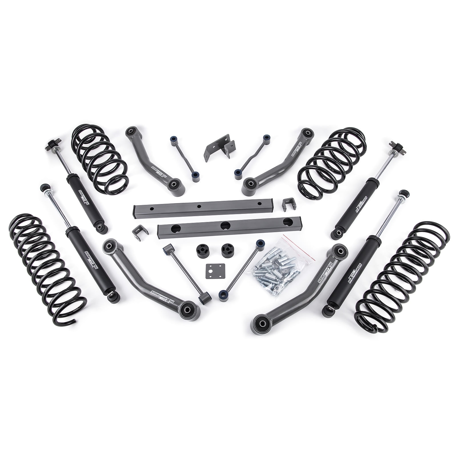Maxpeedingrods 4" Lift Kit w/ Shocks Absorbers For Jeep Wrangler TJ 4WD 2003 2004 2005 2006