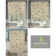 thumbnail image 3 of Mushroom Flowers And Leaves Retro Window Curtain for Living Room Kitchen Tie-up Roman Curtain Home Decor Balcony Blinds Drapes, 3 of 5