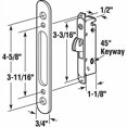 thumbnail image 2 of Slide-Co 153554 Glass Door Mortise Latch with Adapter, 2 of 2
