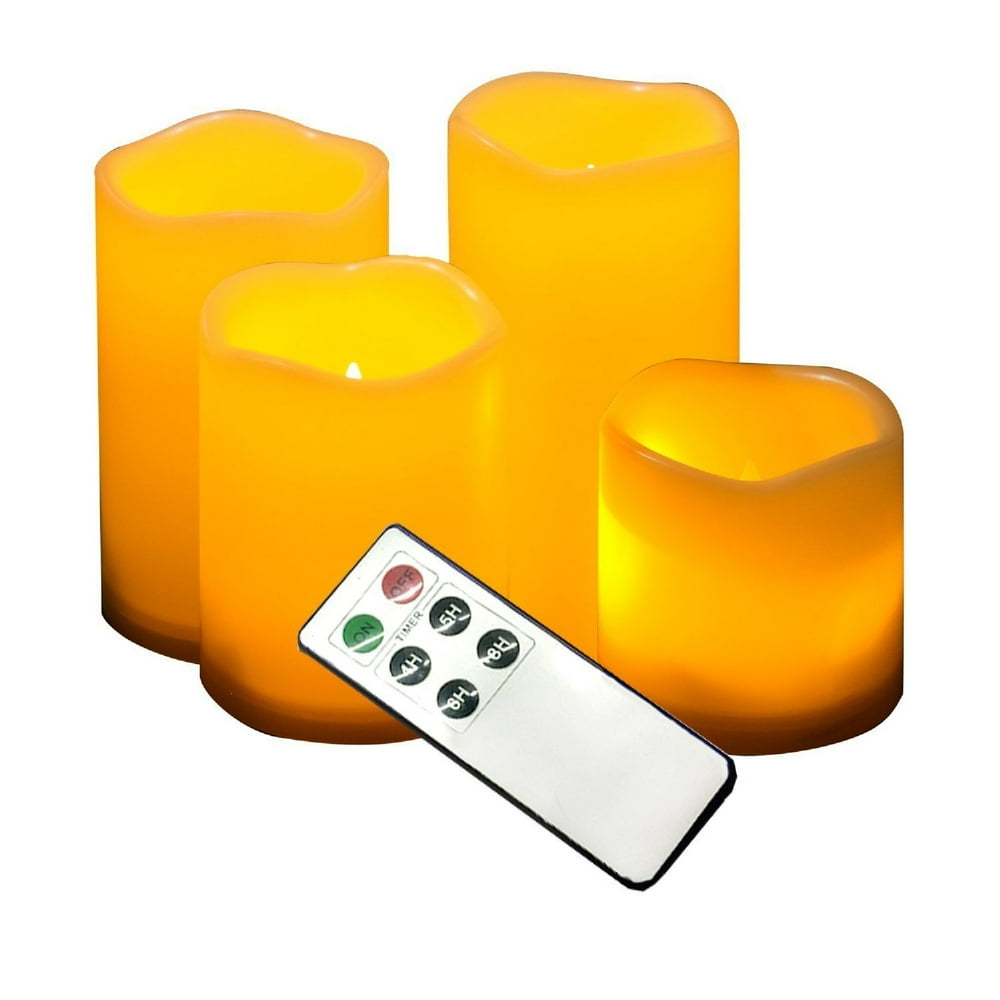 Candle Choice 4 PCS Outdoor Flameless Candles with Remote and Timer