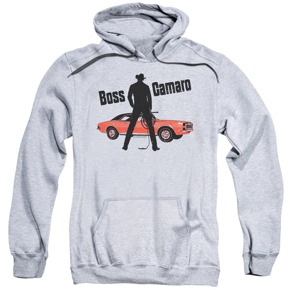 Trevco CHV147-AFTH-5 Chevrolet & Boss-Adult Pull-Over Hoodie, Athletic Heather - 2X