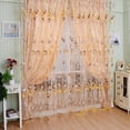 thumbnail image 2 of 4 cortinas de bufanda de cortina de ventana transparente de hilo de flor de tulipán (naranja), 2 of 6