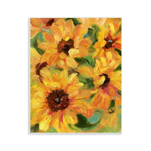Stupell Industries Sunflower Bunches Pattern Botanical & Floral Painting Unframed Art Print Wall Art, 11 x 14