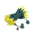 thumbnail image 3 of Novelty Lights 70 Light C6 LED Christmas Mini Light Set, Commercial Grade Outdoor String Lights, Yellow, Green Wire, 24 Feet, 3 of 8