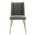 thumbnail image 5 of Ember Interiors Ponce Gold Finished Metal Fabric Upholstered Dining Chairs, Set of Two, Dark Grey, 5 of 11