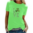 thumbnail image 2 of T-shirt de la Saint-Patrick pour Femme, Mode, Col Rond, Imprimé, Manches Courtes, T-shirt Décontracté Ample, Hauts, T-Shirts de la Saint-Patrick pour Femmes, 2 of 6
