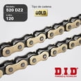 thumbnail image 3 of Cadena para moto DID 520 DZ2 x 120 dorada, 3 of 7