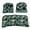 Green Leaves, variant on 3-Piece Waterproof Tufted Outdoor Cushion Set, 1 Bench Cushion and 2 Seat Cushions for Patio Furniture Sofa Settee Couch, Black