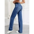 thumbnail image 4 of DOKOTOO Womens Wide Leg Jeans Stretchy Denim Pants Fashion Pants, 4 of 8