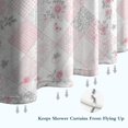 thumbnail image 6 of Pioneer Flower Floral Print Pattern Shower Curtain 72"x84", Bathroom Decorative Shower Curtain Set with 12 Hooks, Waterproof Washable, 6 of 6