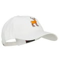 thumbnail image 5 of Deer Wild Animal Patched Washed Cotton Twill Cap - White OSFM, 5 of 5