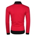 thumbnail image 3 of BeesClover Yong Horse Men's Slim Fit Button V-Neck Casual Long Sleeve T Shirts Fall Tops, 3 of 6