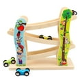 thumbnail image 1 of Cartoon Children Wooden Ladder Gliding Car Racing Track Educational Slide Toy, 1 of 4