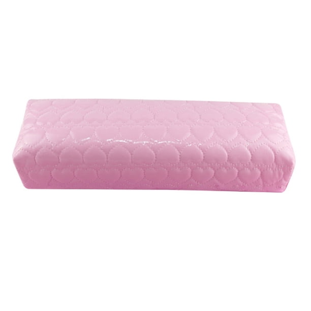 Soidarity Soporte para cojín de mano para decoración de uñas, esponja de cuero PU suave, reposabrazos, almohada para uñas en forma de corazón, Juegos de manicura rosado Soidarity CE0593-01B