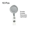 thumbnail image 3 of Unique Bargains Dévidoir Porte-Badge Rond Rétractable avec Clip et Sangle Gris 10 Pack, 3 of 5