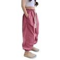 thumbnail image 4 of breaise Girls Parachute Pants Kids Wide Leg Cargo Pants Y2K Street Trousers with Pockets 4-15 Years, 4 of 4