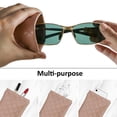 thumbnail image 4 of LifeArt 3 Pack Squeeze Top Glasses Pouch Portable Sunglasses Case Soft PU Leather (3 Pink), 4 of 7