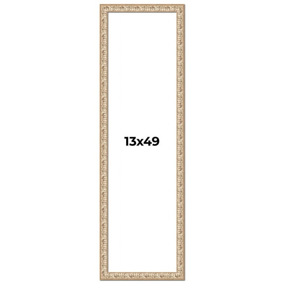 13x49 Frame White Real Wood Picture Frame Width 1.5 inches | Interior Frame Depth 0.5 inches |