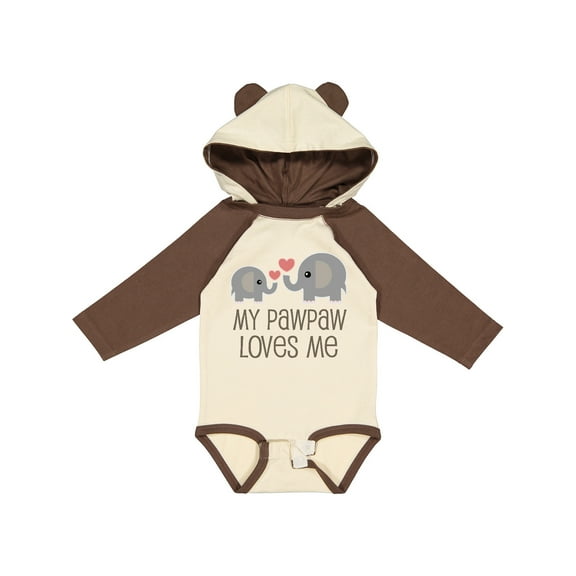 Inktastic My Pawpaw Loves Me Grandchild Boys or Girls Long Sleeve Baby Bodysuit