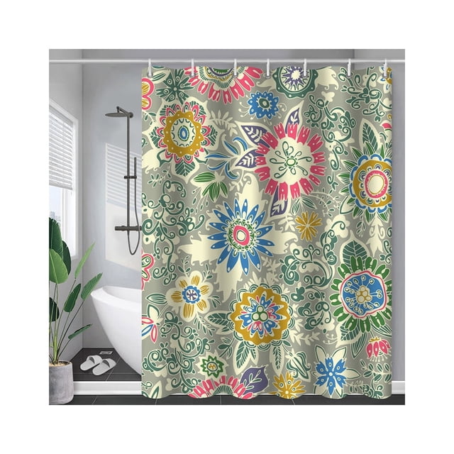 Hi,Fancy Bathroom Showering Curtain Waterproof Polyester Modern Style Bathing Printing Curtains Decoration Drape Household Toilet Type 9
