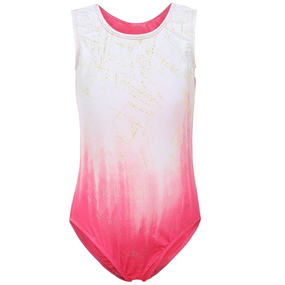 Gymnastics Leotards for Girls long sleeve-Sleeveless Colorful Sparkle Leotard for Girl 3-14 Years