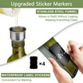 thumbnail image 6 of 2-Piece Glass Olive Oil & Vinegar Dispenser Set – 500ml Bottles with Stainless Steel Pourers, 4 Labels, Brush & Funnel, Kitchen Cruet Set, 6 of 15