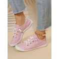 thumbnail image 7 of Women‘s Fashionable Soft And Comfortable Classic Outdoor Round Toe Lace-up Flat Canvas Casual Sneakers, 7 of 7