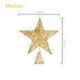 thumbnail image 2 of Christmas Tree Topper - Large Glittering Gold Hollow Star for a Sparkling and Festive Tree Finish, 2 of 8