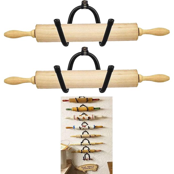 pack of 2 Rolling Pin Holder Rolling Pin Display Rack Rolling Pin