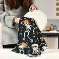 thumbnail image 6 of Dreamtimes Dance Disco's Skeleton Kitchen Towel, Dish Towels Quick Drying Tea Towels Absorbent Hand Towels for Kitchen Sink Dinner Table 28 x 18 Inches, Set of 4, 6 of 7