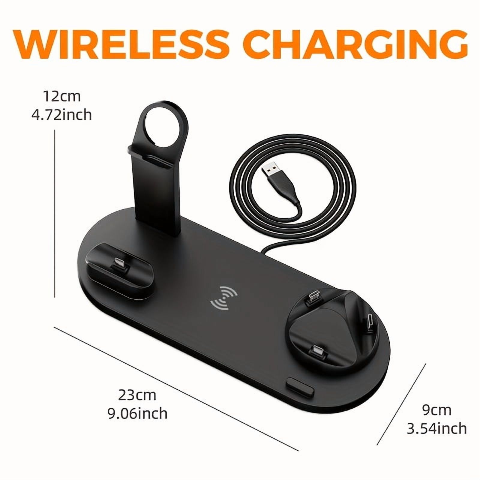 Multi-Device Wireless Charger Station for Samsung S25/S24/S23/S22 Ultra, iPhone 16-11 Series, AirPods Pro, Google Pixel & Android Phones, Wired/Wireless Charging