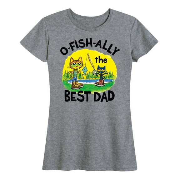 Pete The Cat - O-Fish-ally The Best Dad - Women's Short Sleeve Graphic T-Shirt