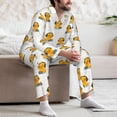 thumbnail image 7 of Sikiie Cute Duck With Headphone Mens Pajama Set, Soft Warm Long Sleeve Sleepwear, Cozy Button-Down Pjs for Men-X-Large, 7 of 7