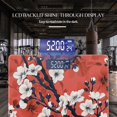 thumbnail image 3 of Bathroom Scale, Highly Accurate Digital Body Scale,Precisely Measures Weight up to 400 lbs-White Flowers On Cherry Blossoms Against Orange Background, 3 of 4