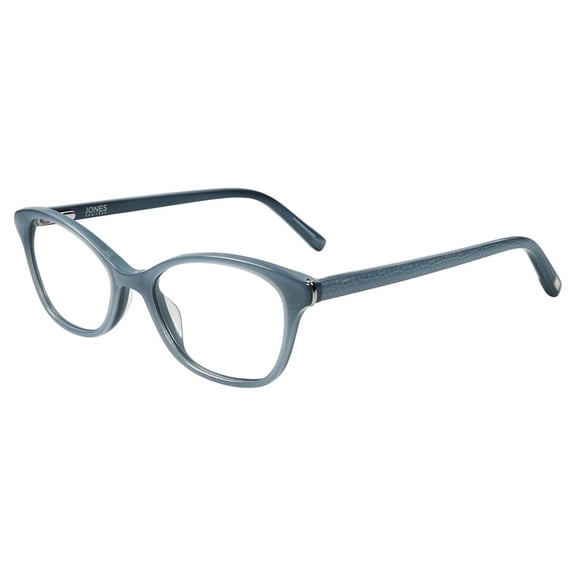 Jones New York Women Cellulose Acetate Cat Eye Eyeglass Frames Clear Demo Tint Model J237 Blue Size 47-16-135 1 Pair