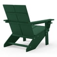 thumbnail image 5 of WestinTrends Riviera Outdoor HDPE Modern Adirondack Chair with Folding Patio Ottoman and Cup Holder, Dark Green, 5 of 11