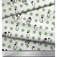 thumbnail image 2 of Soimoi polyester Crepe Fabric Dot & Penguin Ocean Print Fabric by Yard 52 Inch Wide, 2 of 3