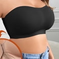 thumbnail image 2 of Tsesme Plus Size Women's Strapless Bandeau Bra, Non-slip Seamless Wireless, Side Closure Comfy Full Cup Padded Tube Top, 2 of 5