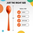 thumbnail image 6 of Exquisite Orange Disposable Spoons - Orange Plastic Spoons - 150 Count, 6 of 9