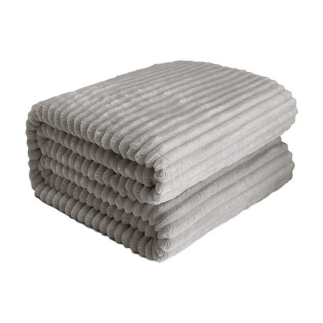 Summer Blanket 100x150cm Soft and Thick Double Layer Raschel Blanket A Must Have Warming Artifact in Winter Suitable for Beds Sofas Lightweight Cooling Blanket Gray