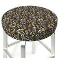 thumbnail image 3 of KLL Daisies Flowers Round Bar Chair Cushion Cover 12 inch ,Bar Stool Protector with Elastic, Soft Washable, 3 of 6