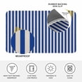 thumbnail image 3 of Dark Blue Striped Door Mat Indoor Outdoor, Modern Beige Geometric Country Non Slip Welcome Mat with Rubber Backing, Absorbent Fabric Front Door Mats Entryway Rug for Home Patio Entrance 16"x24", 3 of 9