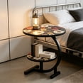 thumbnail image 5 of Bedside Table - Indoor/Outdoor Side Table, Sturdy Metal Frame Lightweight Space-Saving Design, Suitable for Living Rooms, Balconies, Offices - Easy to Move, Decorative Bedside Table, 5 of 5