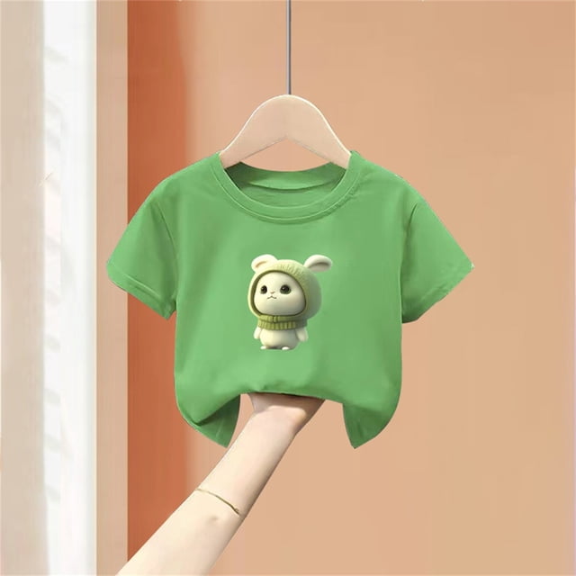 Cowsor Children's Printed Short Sleeve T-Shirt – Perfect for Summer (Sizes 90-150)