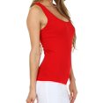 thumbnail image 4 of Sakkas Basics Ribbed Racerback Cami Tank Top - Red - One Size, 4 of 4
