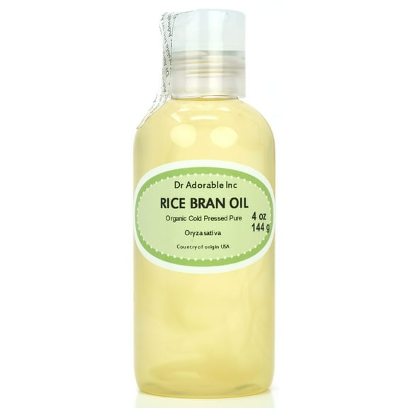 Dr. Adorable - 100% Pure Rice Bran Oil Organic Cold Pressed Moisturizing Oil For Face Skin Hair - 4 oz