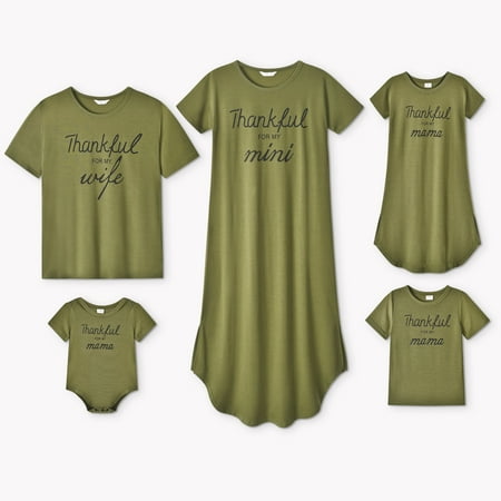 

Qingshuyuan Family Matching Parent-child Outfits-Stitched Printed Dress for Mom & Girls Men Boys Printed T-shirt Rompers Clothing for Baby/Girls 3-4Y