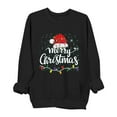 thumbnail image 2 of HOMBOM Womens Ugly Merry Christmas Sweatshirts Lightweight Pullover Black Crewneck Merry Christmas Tops for Ladies Long Sleeve, 2 of 6