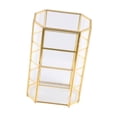 thumbnail image 4 of Caja de joyería de cristal, organizador de baratija, contenedor decorativo geométrico, estuche de exposición de joyería, estuche de almacenamiento de, 4 of 8